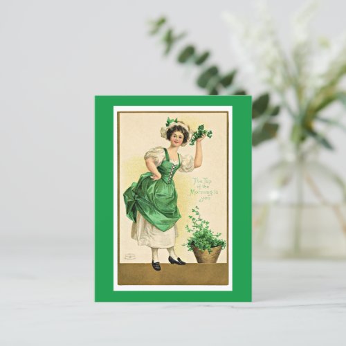 St Patricks vintage poster Postcard