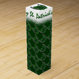 St Patrick&#39;s Wine Box Custom Good Luck Gift Box