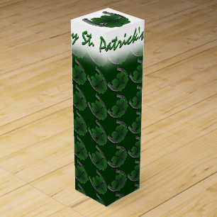 St Patrick's Wine Box Custom Good Luck Gift Box