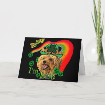 St. Patrick's Yorkshire Terrier Card by DogsByDezign at Zazzle