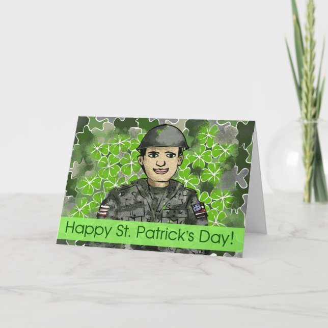 St.Patrick'sDay:Smiling Soldier(StPatricksDay1001) Card (Front)