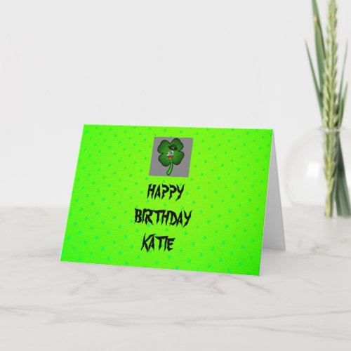 ST Patrics Day Birthday Card