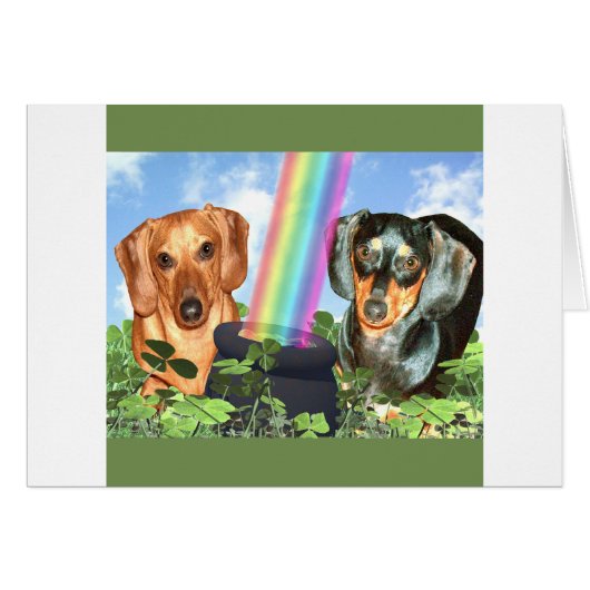 St Patricts Day Doxies Cards (Front Horizontal)