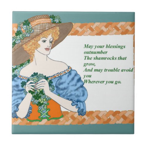 St Pats Blessing Tile