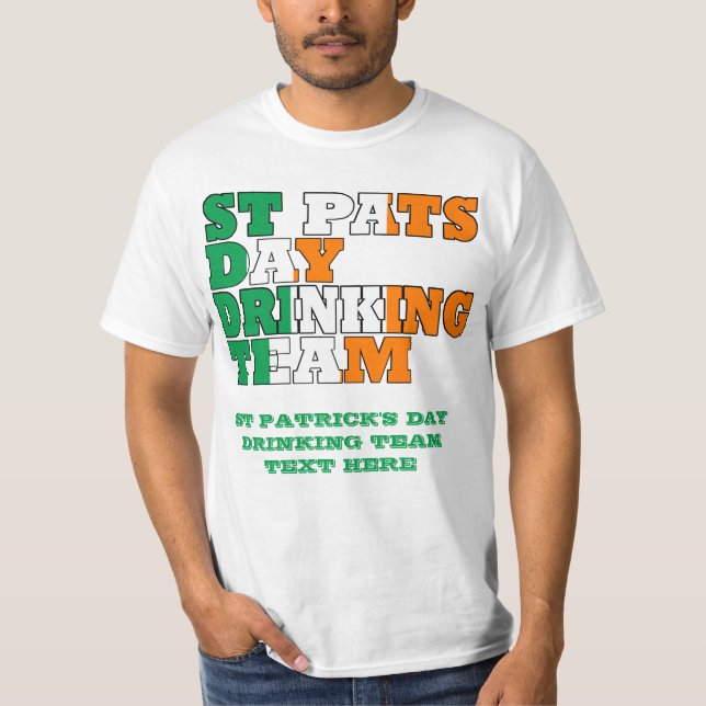St Pats Day Drinking Team T-Shirt (Front)