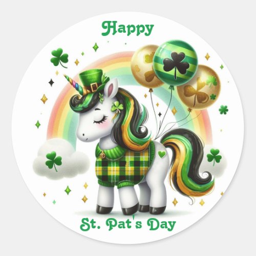 St Pats Day Unicorn Sticker