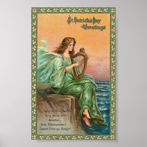 St Pats Harp Poster