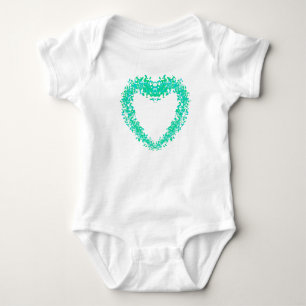 St. Patties day, abstract clover Irish hearts Baby Bodysuit