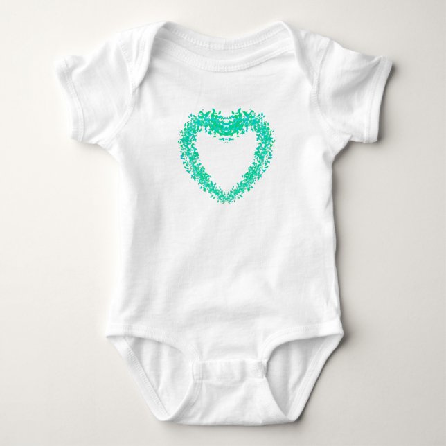 St. Patties day, abstract clover Irish hearts Baby Bodysuit (Front)
