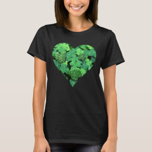 St. Patties day, green shamrock, Irish hearts T-Shirt