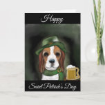 St. Patty Beagle Dog Card