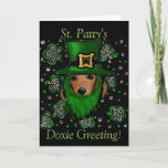 St. Patty Doxie Greeting Card