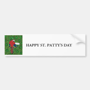 St Patty Parrot Bumper Sticker