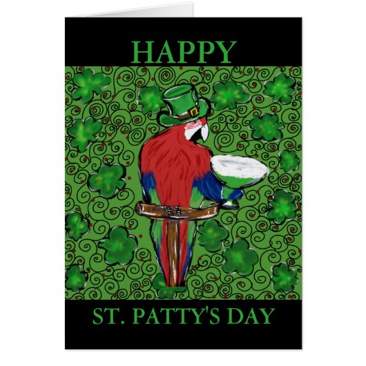 St Patty Parrot Cards (Front)