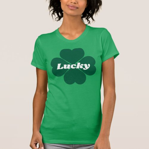 St Pattys Shamrocks  green lucky clover T_Shirt