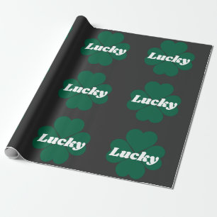 St. Patty’s Shamrocks green lucky clover Wrapping Paper