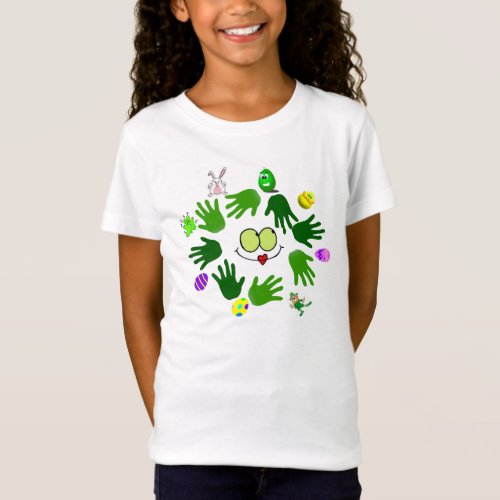 St Pattys Day  Easter Colorful Sweet Girls Tee