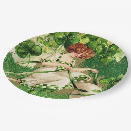 St Pattys Day Girl Paper Plate