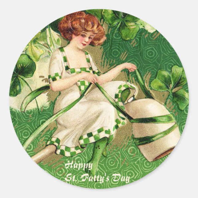 St. Patty's Day Girl Sticker (Front)