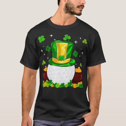 St Pattys Day Golf Irish Hat Sport Lover Matching  T_Shirt