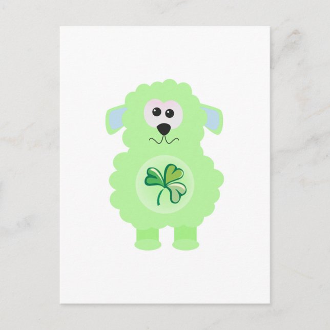 St. Pattys Day Goofkins lamb Postcard (Front)