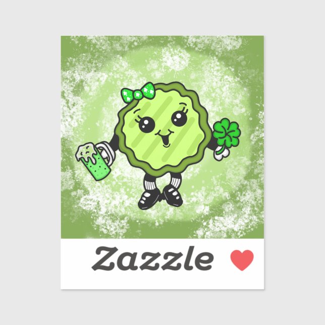 St Patty's Day Pickle | Holiday Pickle  Sticker (Sheet)