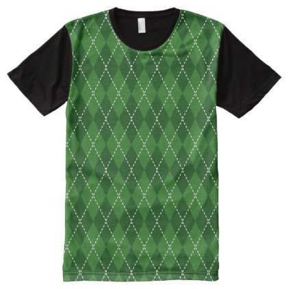 St. Patty&#39;s Day Plaid Pattern All-Over-Print T-Shirt