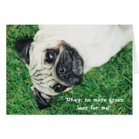 St. Patty's Day Pug Cards (Front Horizontal)