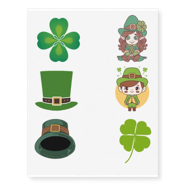 St. Patty's Day Temporary Tattoos (Front)