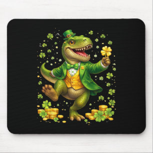 St Pattys Dinosaur Wearing Tuxedo Irish Saint Patr Mouse Pad