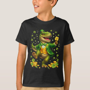 St Pattys Dinosaur Wearing Tuxedo Irish Saint Patr T-Shirt