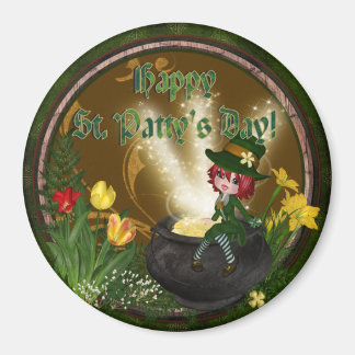 St Pattys Leprechaun Magnet