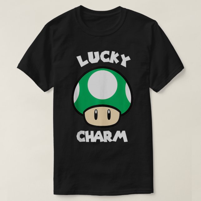 St Pattys Lucky Charm Mushroom  T-Shirt (Design Front)