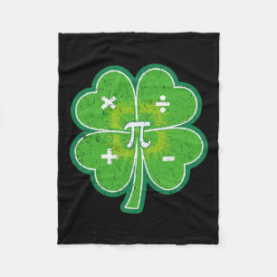 St Pattys Pi Day St Patricks Day Shamrock Lucky Ma Fleece Blanket