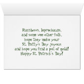 St. Patty's Shield Cards (Inside Horizontal (Bottom))