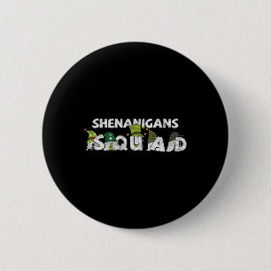 St Pattys Squad Gnomes St Patricks Day Shenanigans Button