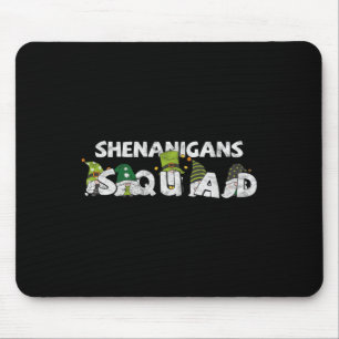 St Pattys Squad Gnomes St Patricks Day Shenanigans Mouse Pad