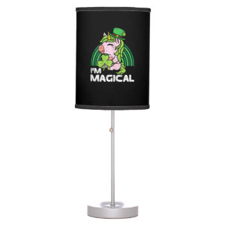 St Pattys Toddler Kids Men Gaming Gamer St Patrick Table Lamp