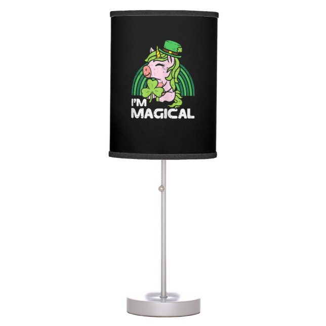 St Pattys Toddler Kids Men Gaming Gamer St Patrick Table Lamp (Front)