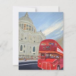St. Paul Cathedral and London bus card 