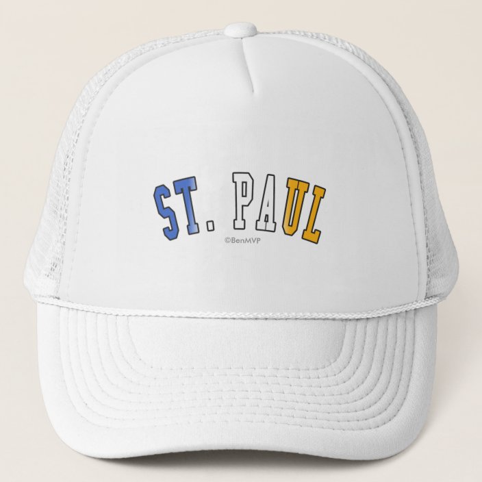 St. Paul in Minnesota State Flag Colors Mesh Hat