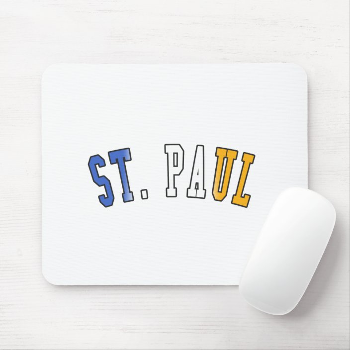 St. Paul in Minnesota State Flag Colors Mouse Pad
