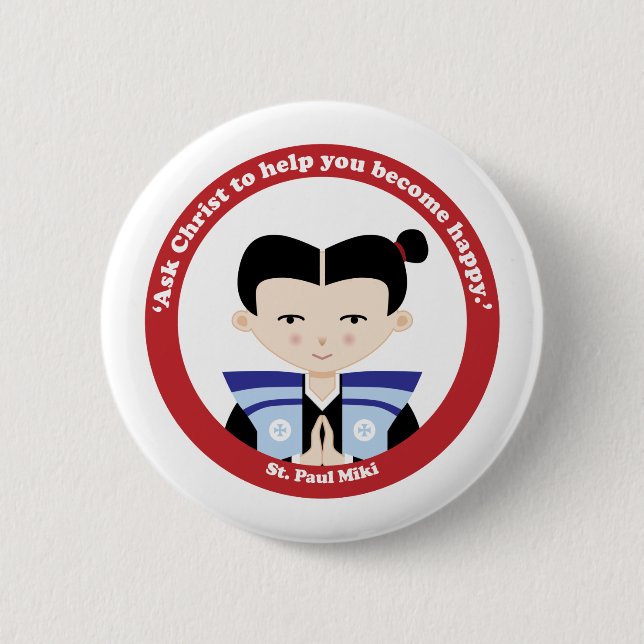 St. Paul Miki Pinback Button (Front)