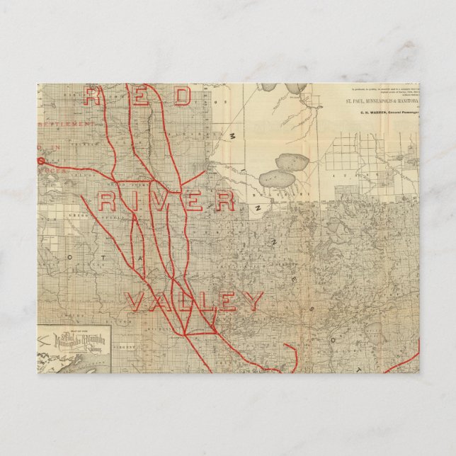 St Paul, Minneapolis and Manitoba Railway Postcard (Front)