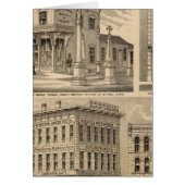 St. Paul, Minneapolis, Minnesota Lithograph Map (Front)