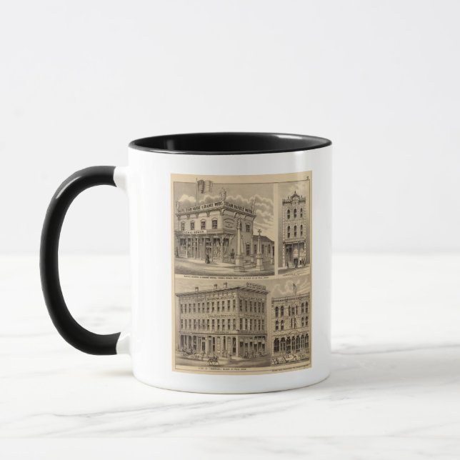 St. Paul, Minneapolis, Minnesota Lithograph Map Mug (Left)