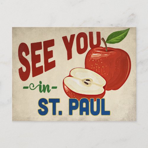 St Paul Minnesota Apple _ Vintage Travel Postcard