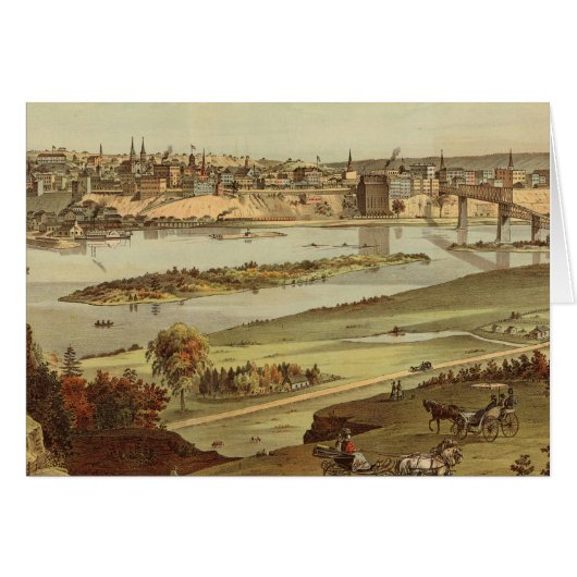 St. Paul, Minnesota Lithograph 2 Cards (Front Horizontal)