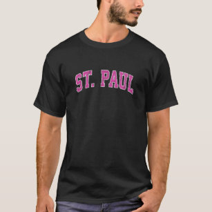 St. Paul Minnesota MN Vintage Sports Design Pink D T-Shirt