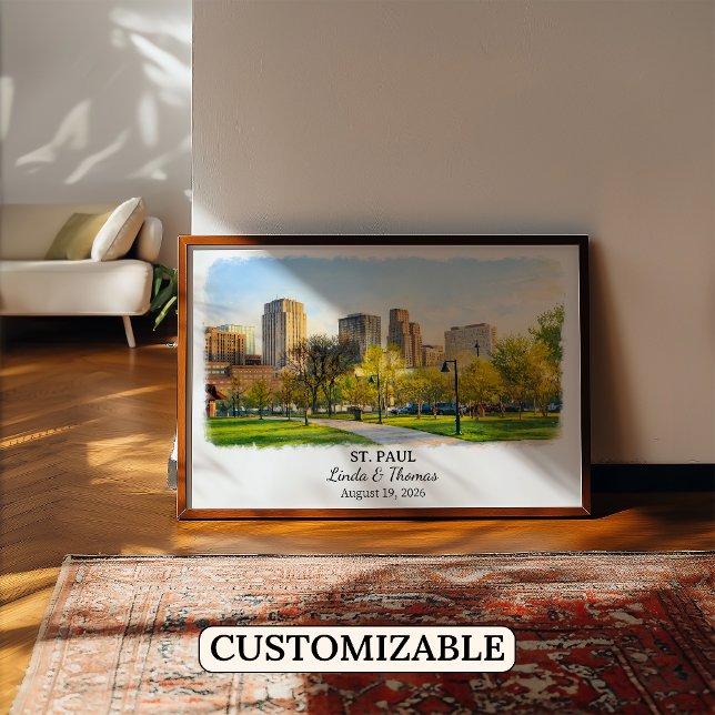 St. Paul Minnesota Poster, Watercolor, Custom Poster (Creator Uploaded)
